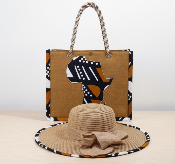 Ensemble Sac & Chapeau – Élégance Naturelle et Style Ethnique